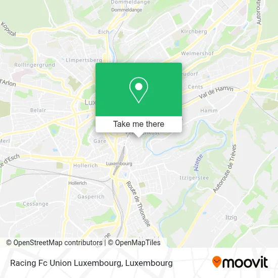 Racing Fc Union Luxembourg map