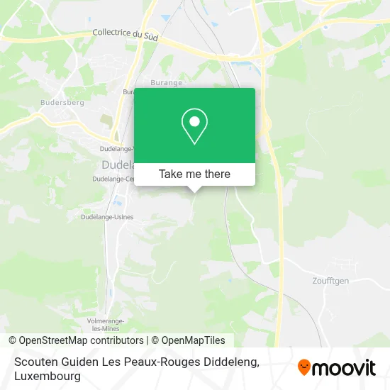 Scouten Guiden Les Peaux-Rouges Diddeleng map