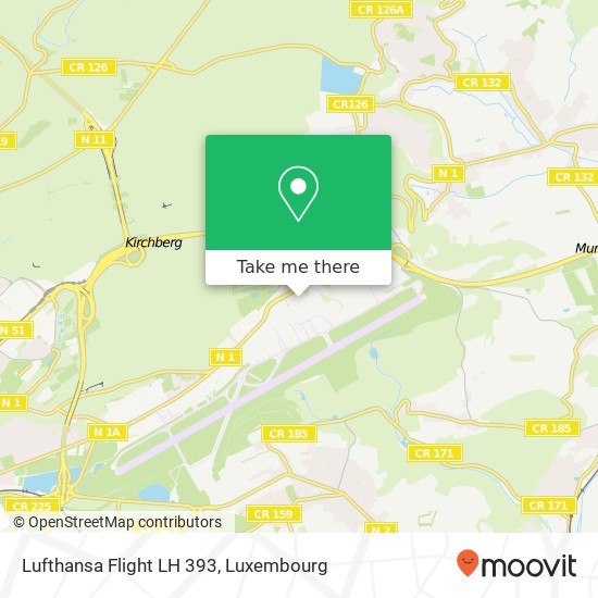 Lufthansa Flight LH 393 Karte