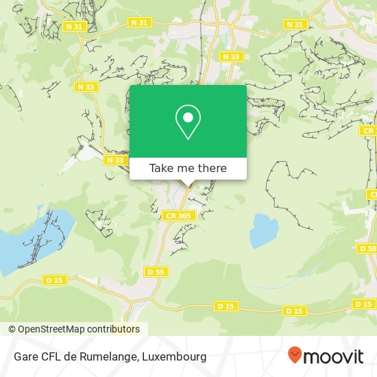 Gare CFL de Rumelange map