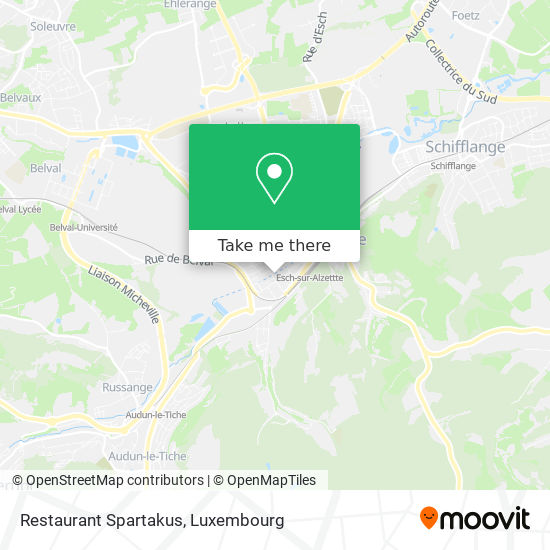 Restaurant Spartakus map