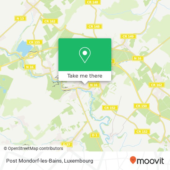 Post Mondorf-les-Bains map