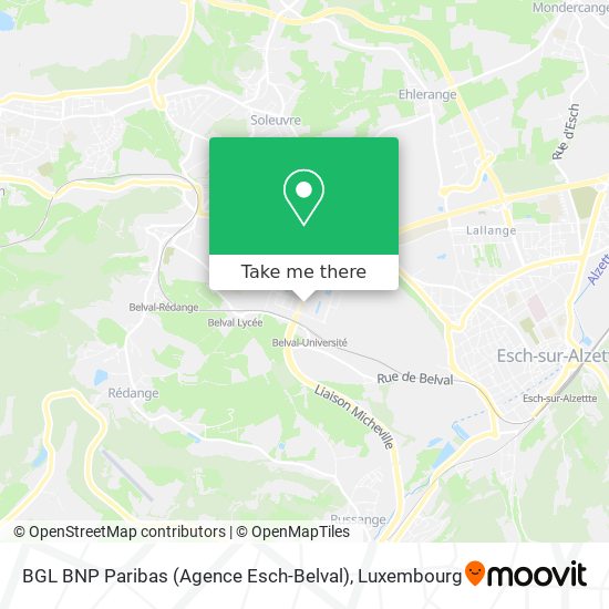 BGL BNP Paribas (Agence Esch-Belval) map