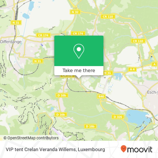 VIP tent Crelan Veranda Willems map