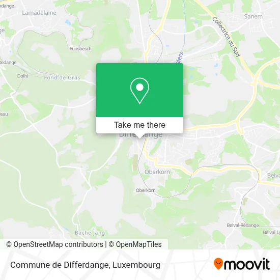 Commune de Differdange map