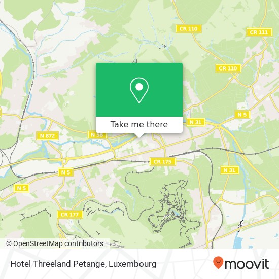 Hotel Threeland Petange map