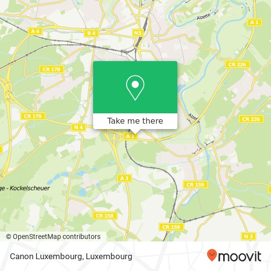 Canon Luxembourg map
