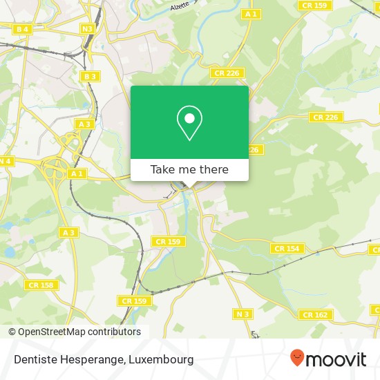 Dentiste Hesperange map