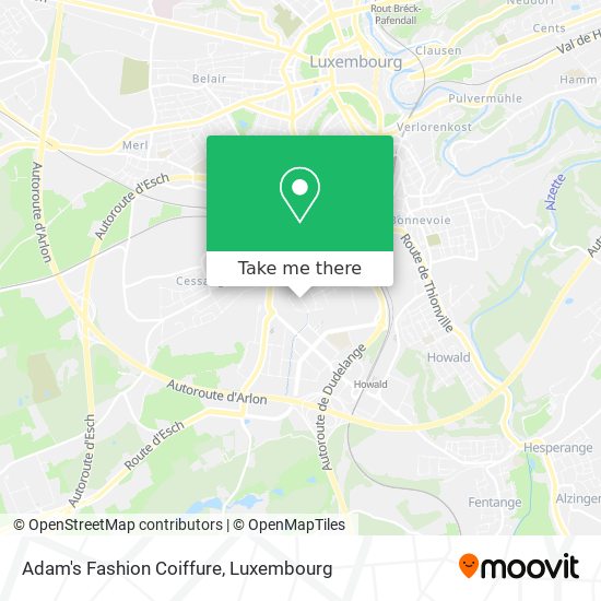 Adam's Fashion Coiffure map