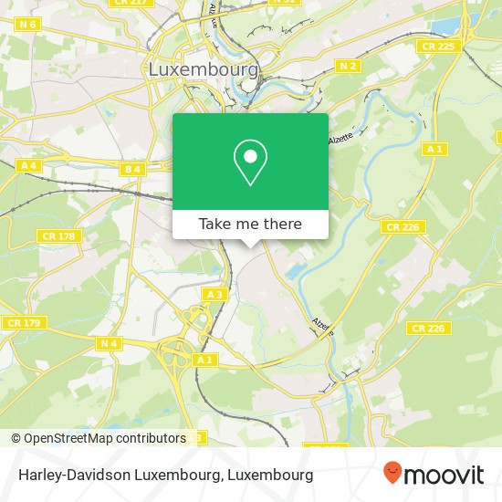 Harley-Davidson Luxembourg map