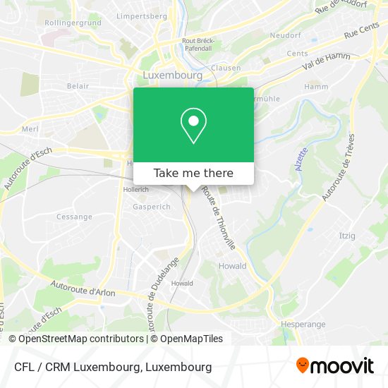 CFL / CRM Luxembourg map