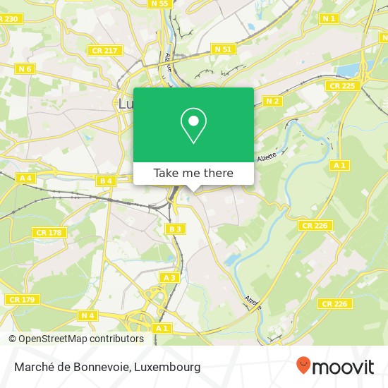 Marché de Bonnevoie map