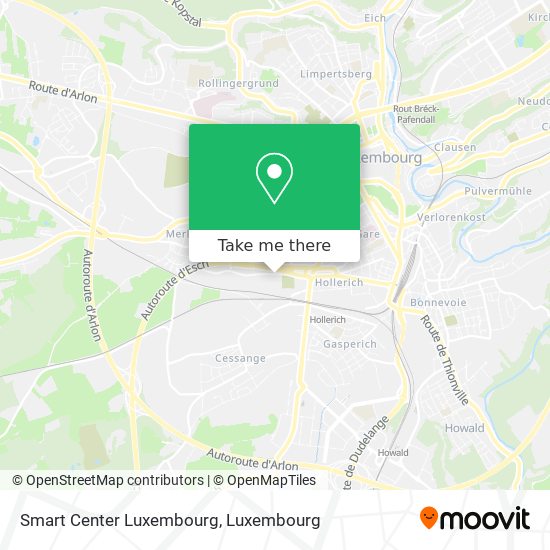 Smart Center Luxembourg map