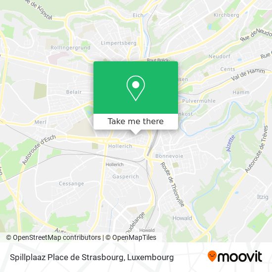 Spillplaaz Place de Strasbourg Karte