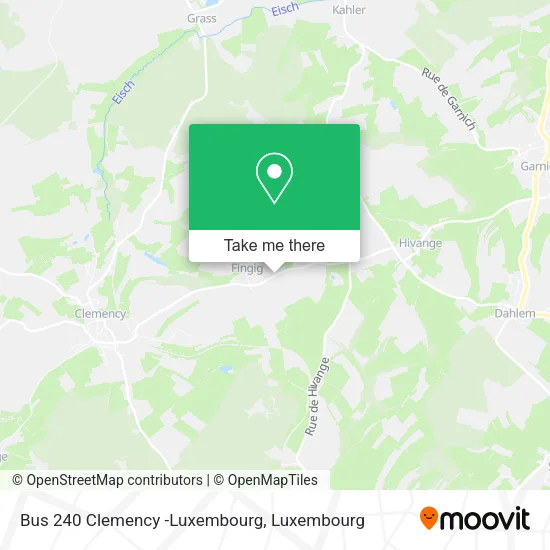 Bus 240 Clemency -Luxembourg map