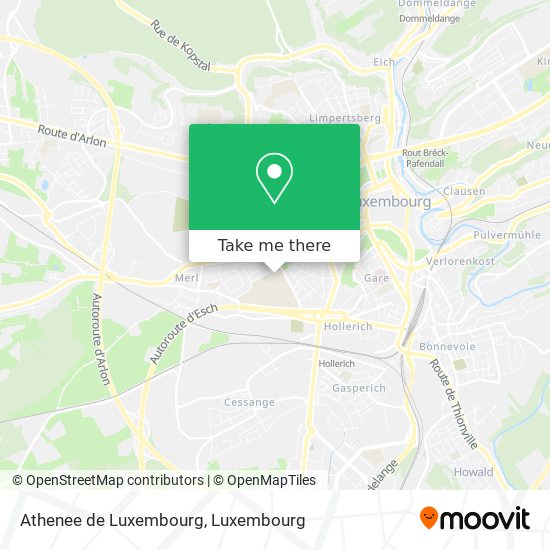 Athenee de Luxembourg map