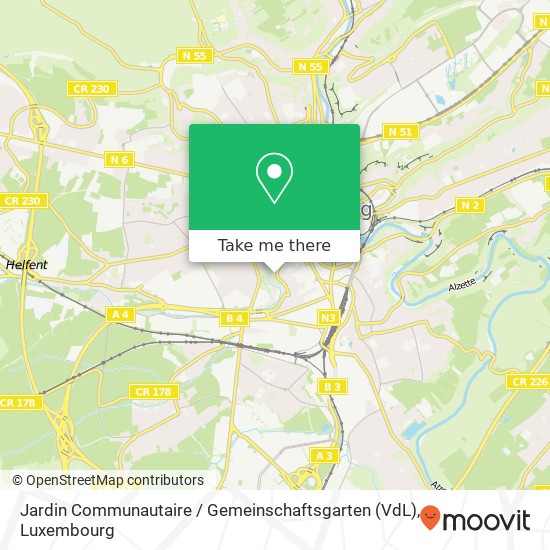 Jardin Communautaire / Gemeinschaftsgarten (VdL) Karte