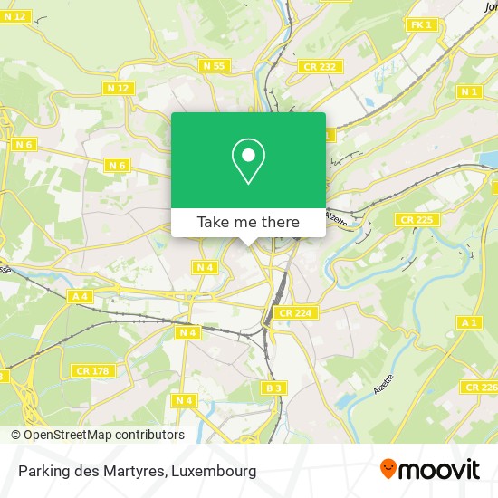 Parking des Martyres map