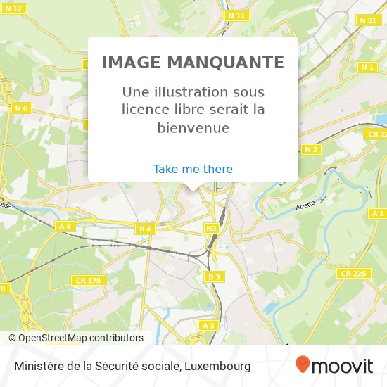 Ministère de la Sécurité sociale map