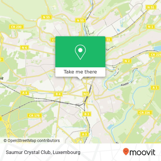 Saumur Crystal Club map