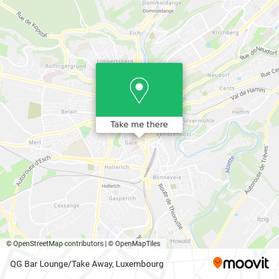 QG Bar Lounge/Take Away map
