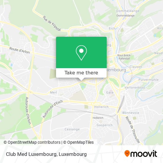 Club Med Luxembourg map