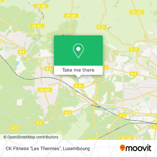 CK Fitness "Les Thermes" map