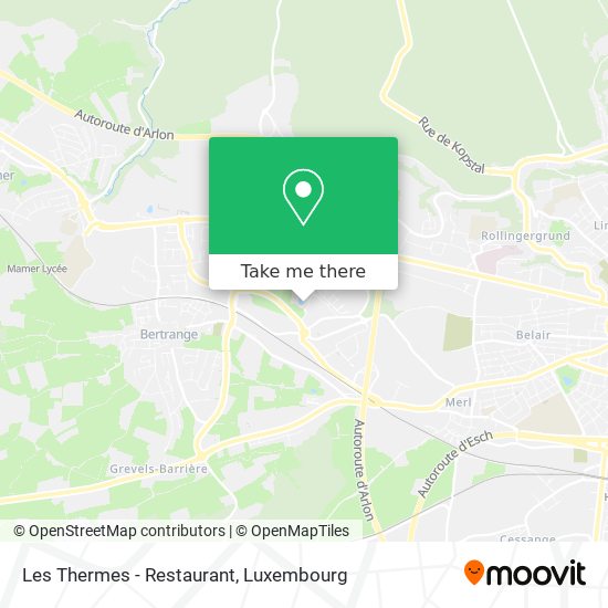 Les Thermes - Restaurant map