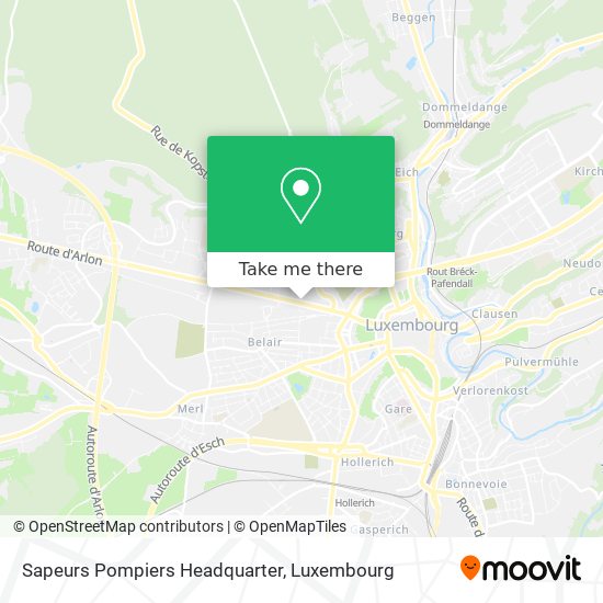 Sapeurs Pompiers Headquarter map