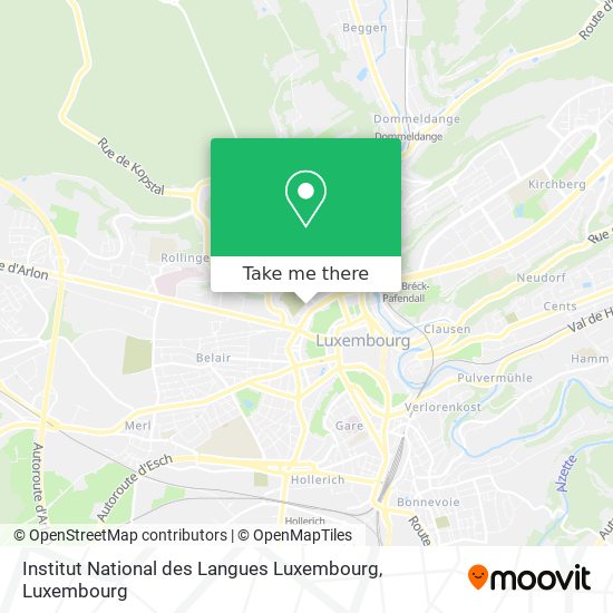 Institut National des Langues Luxembourg map