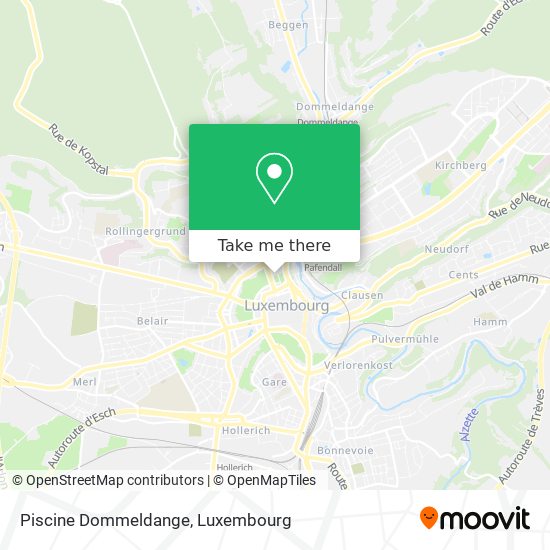 Piscine Dommeldange map