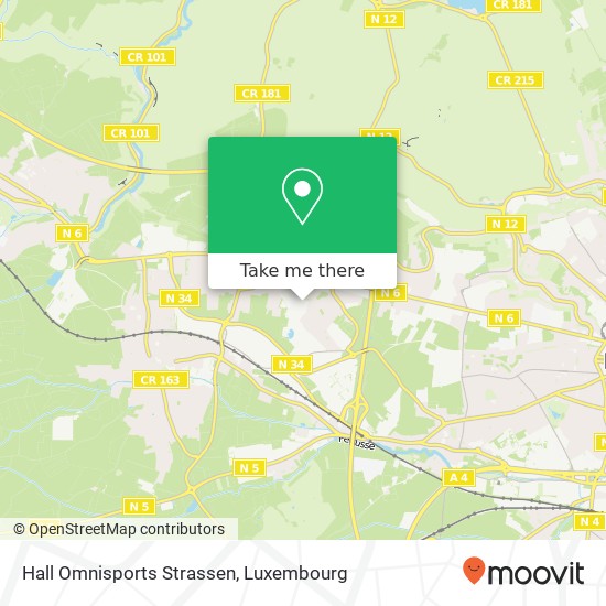Hall Omnisports Strassen map