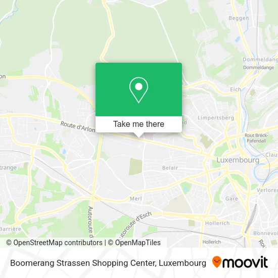 Boomerang Strassen Shopping Center map