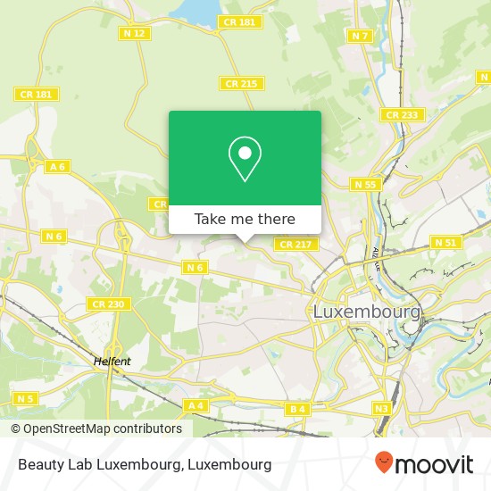 Beauty Lab Luxembourg map