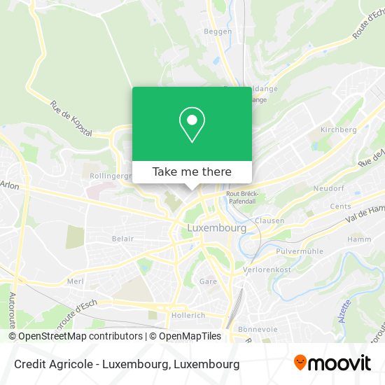 Credit Agricole - Luxembourg map