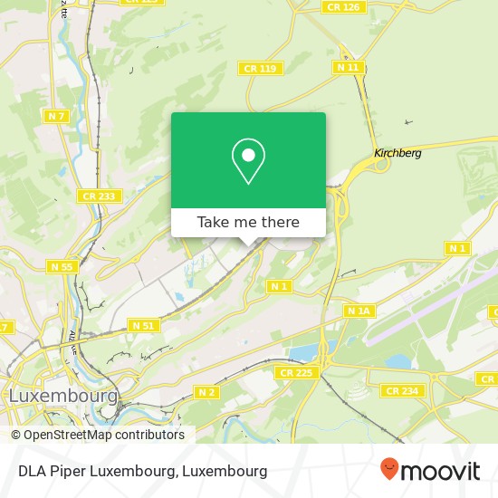 DLA Piper Luxembourg Karte