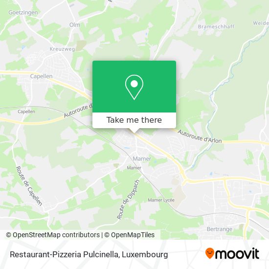 Restaurant-Pizzeria Pulcinella map