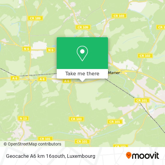 Geocache A6 km 16south map
