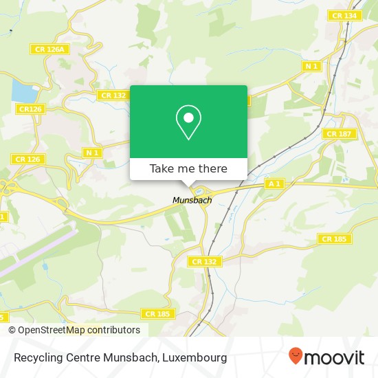 Recycling Centre Munsbach Karte