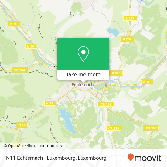 N11 Echternach - Luxembourg map
