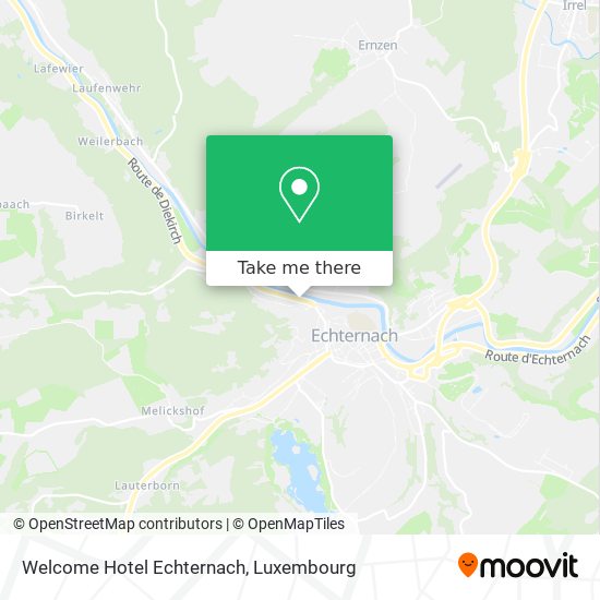 Welcome Hotel Echternach map