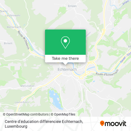 Centre d'éducation différenciée Echternach map