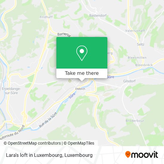 Lara's loft in Luxembourg map