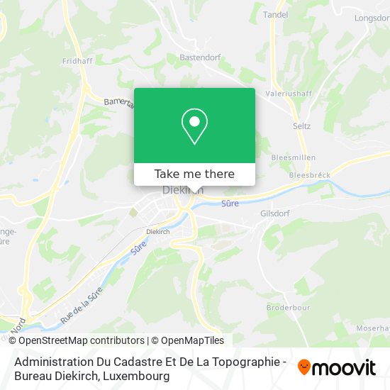 Administration Du Cadastre Et De La Topographie - Bureau Diekirch map