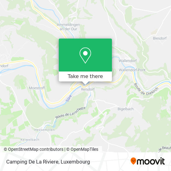 Camping De La Riviere map