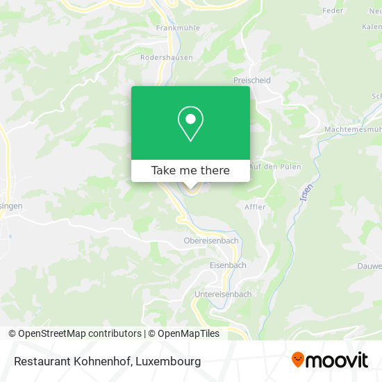 Restaurant Kohnenhof Karte