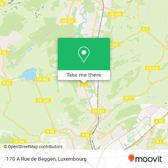 170 A Rue de Beggen map
