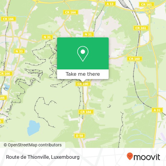Route de Thionville map