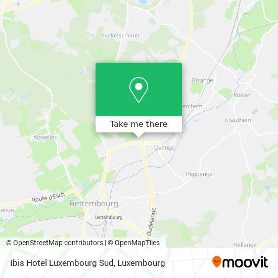 Ibis Hotel Luxembourg Sud map