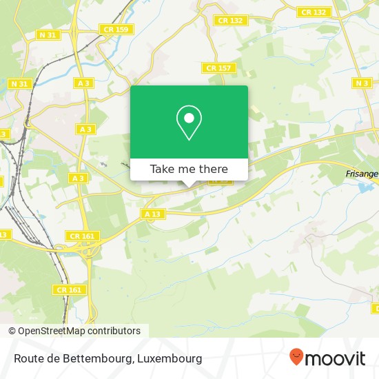 Route de Bettembourg Karte
